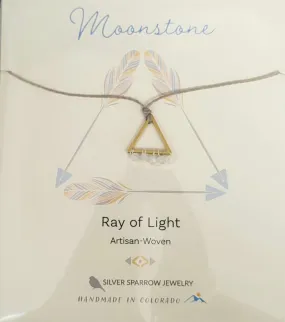 Necklace, Ray Of Light - Moonstone Triangle