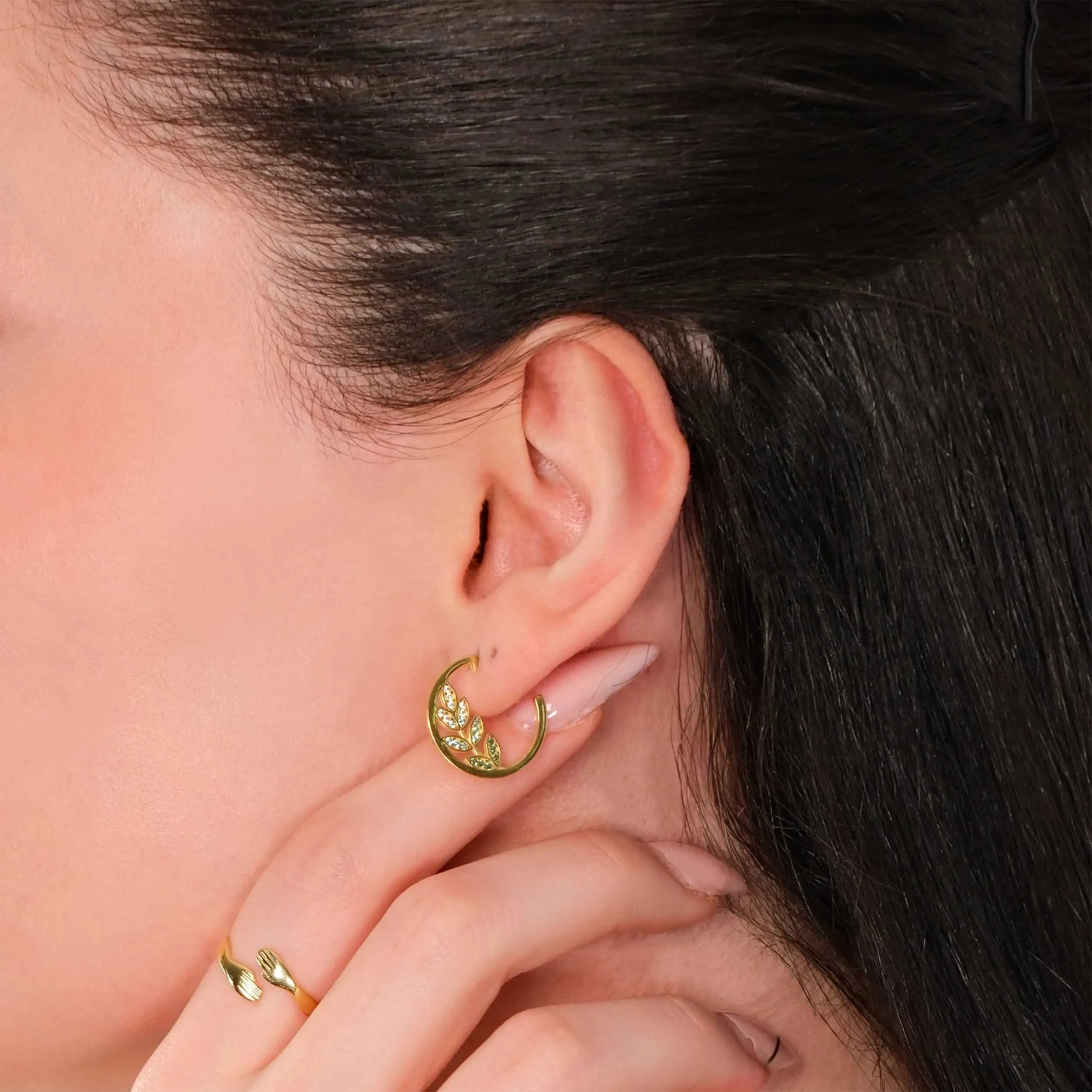 Olive Earrings | 14K Gold Vermeil