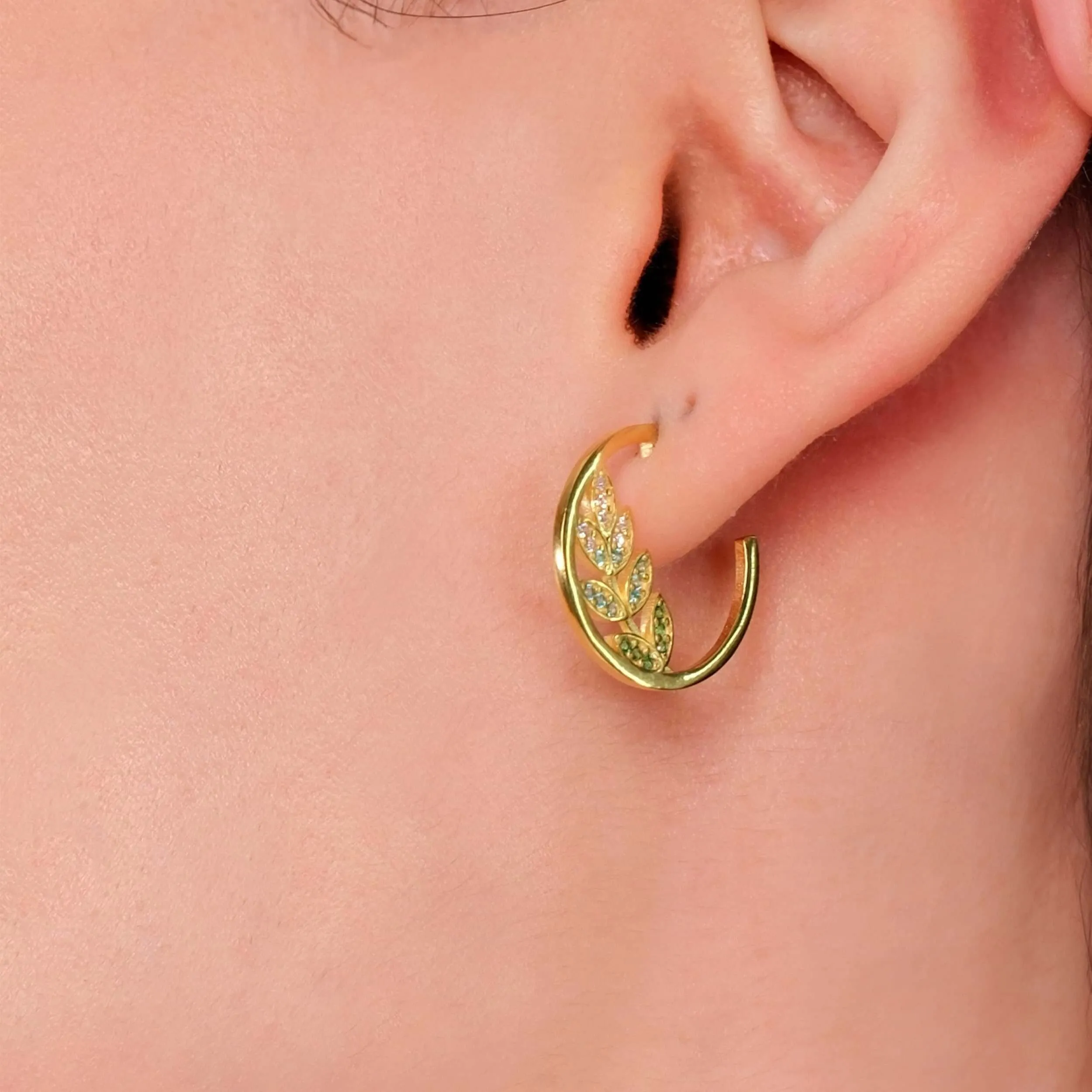 Olive Earrings | 14K Gold Vermeil