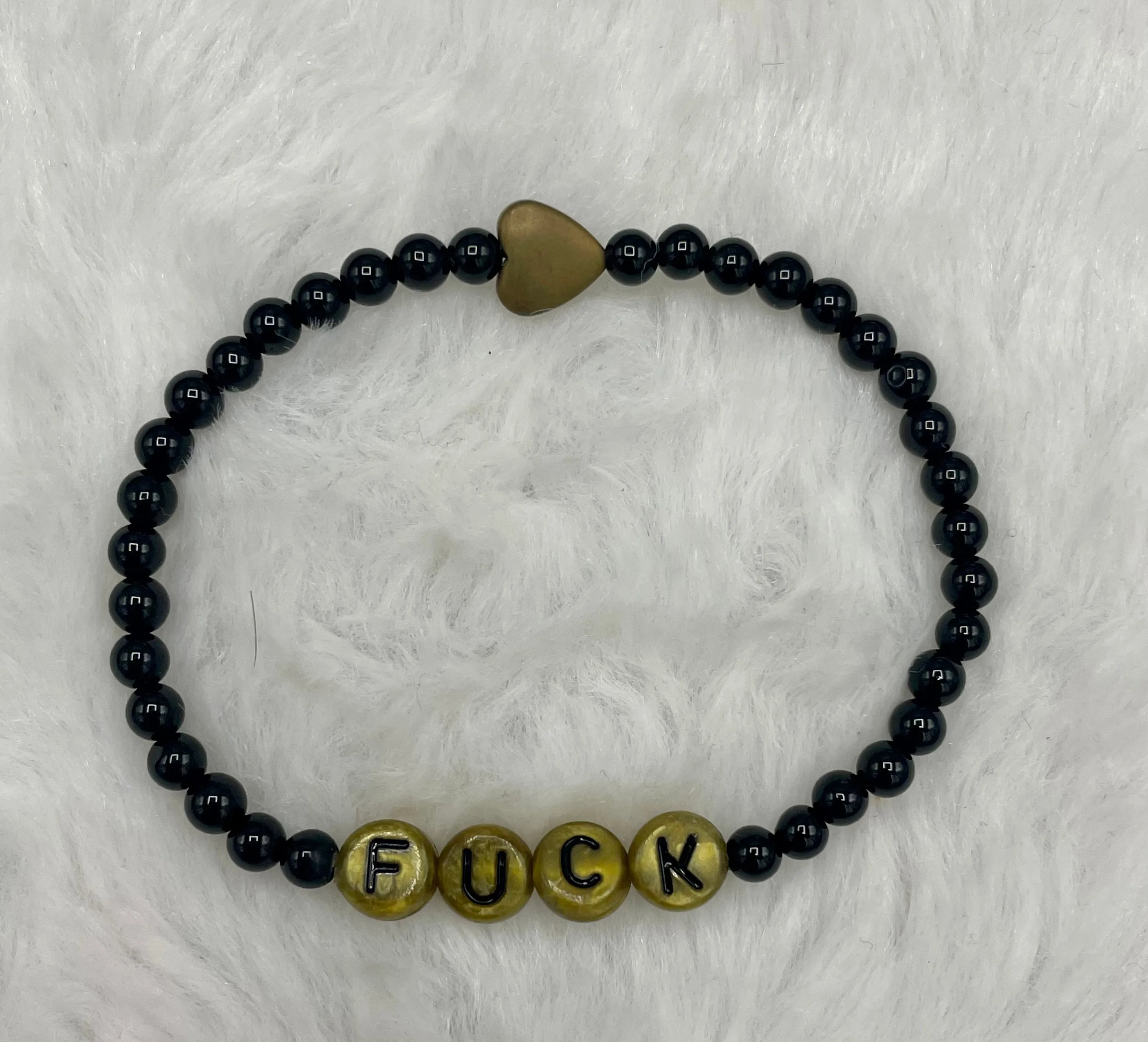 Onyx “Fuck” Bracelet