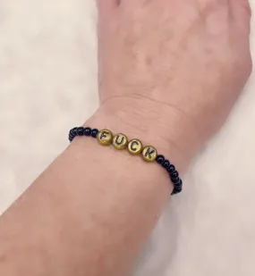 Onyx “Fuck” Bracelet