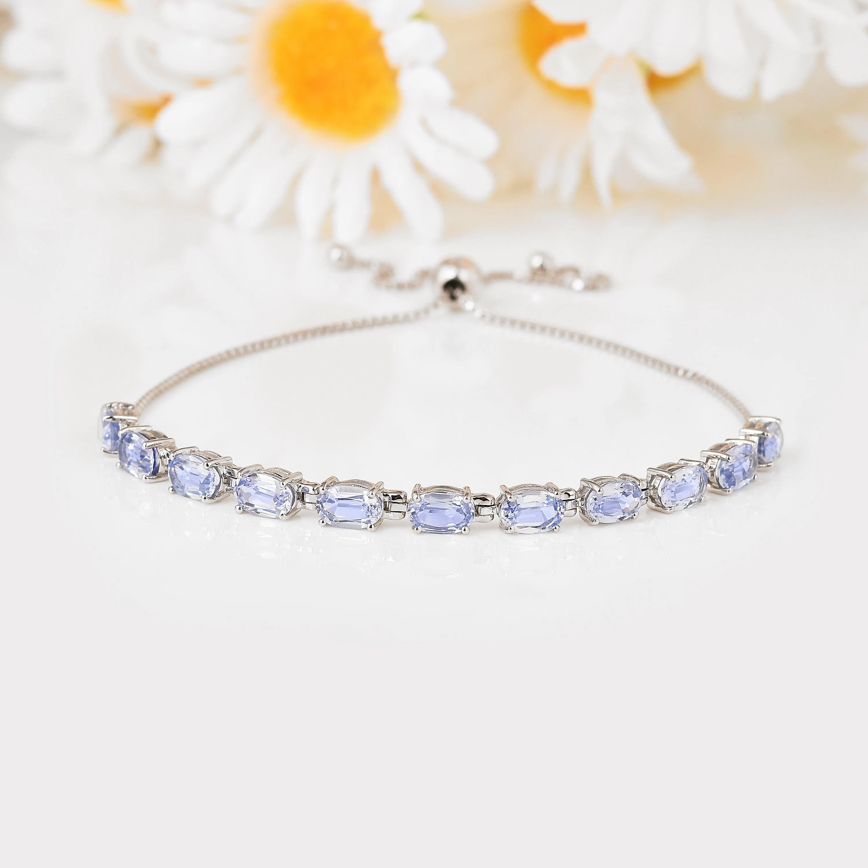 Oval Tanzanite Tennis Bracelet