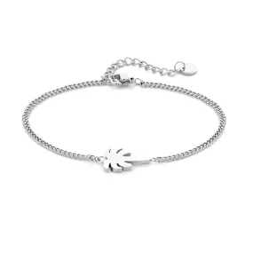 Palm tree bracelet silver