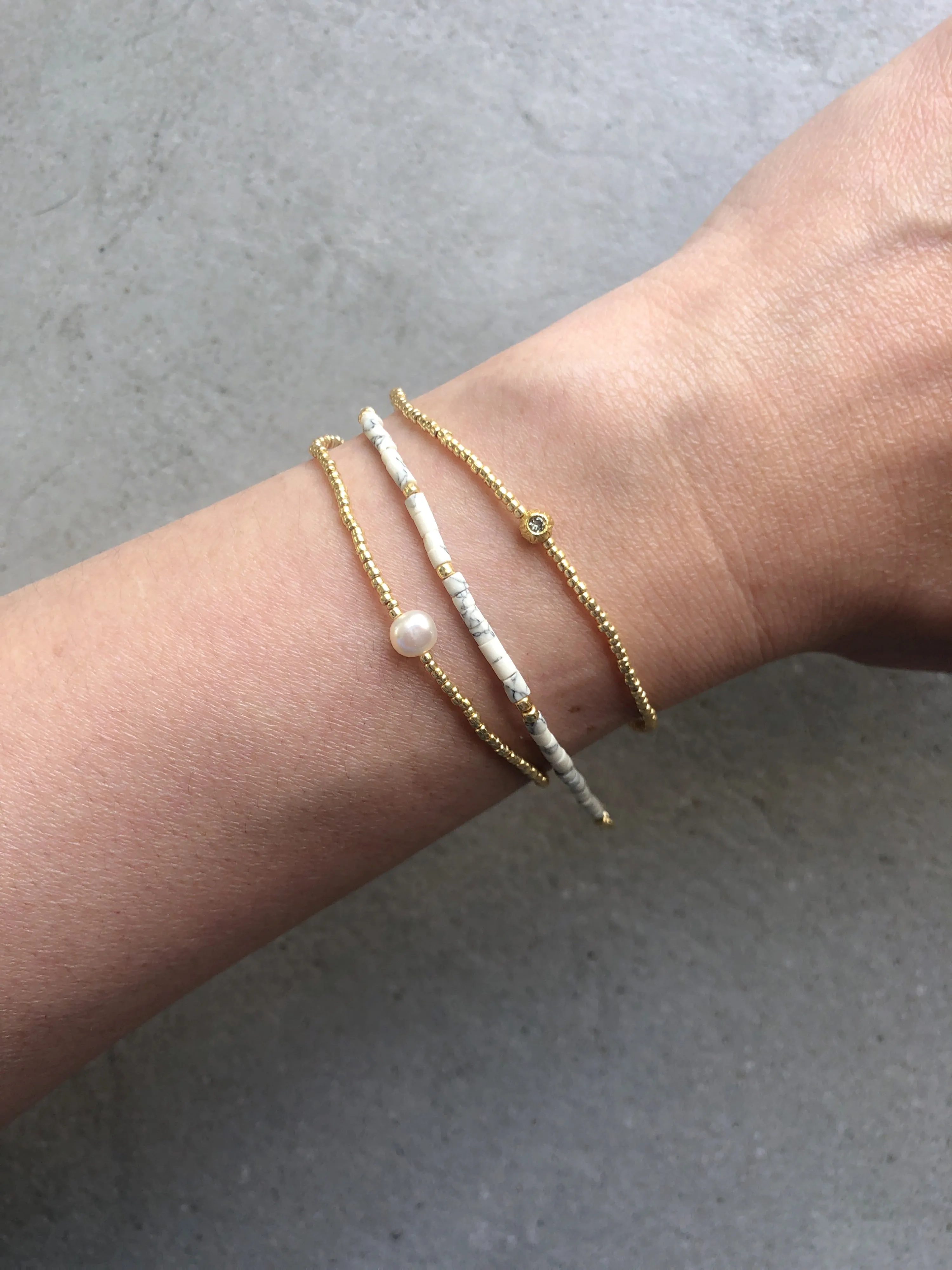 Pearly Bracelet, Gold