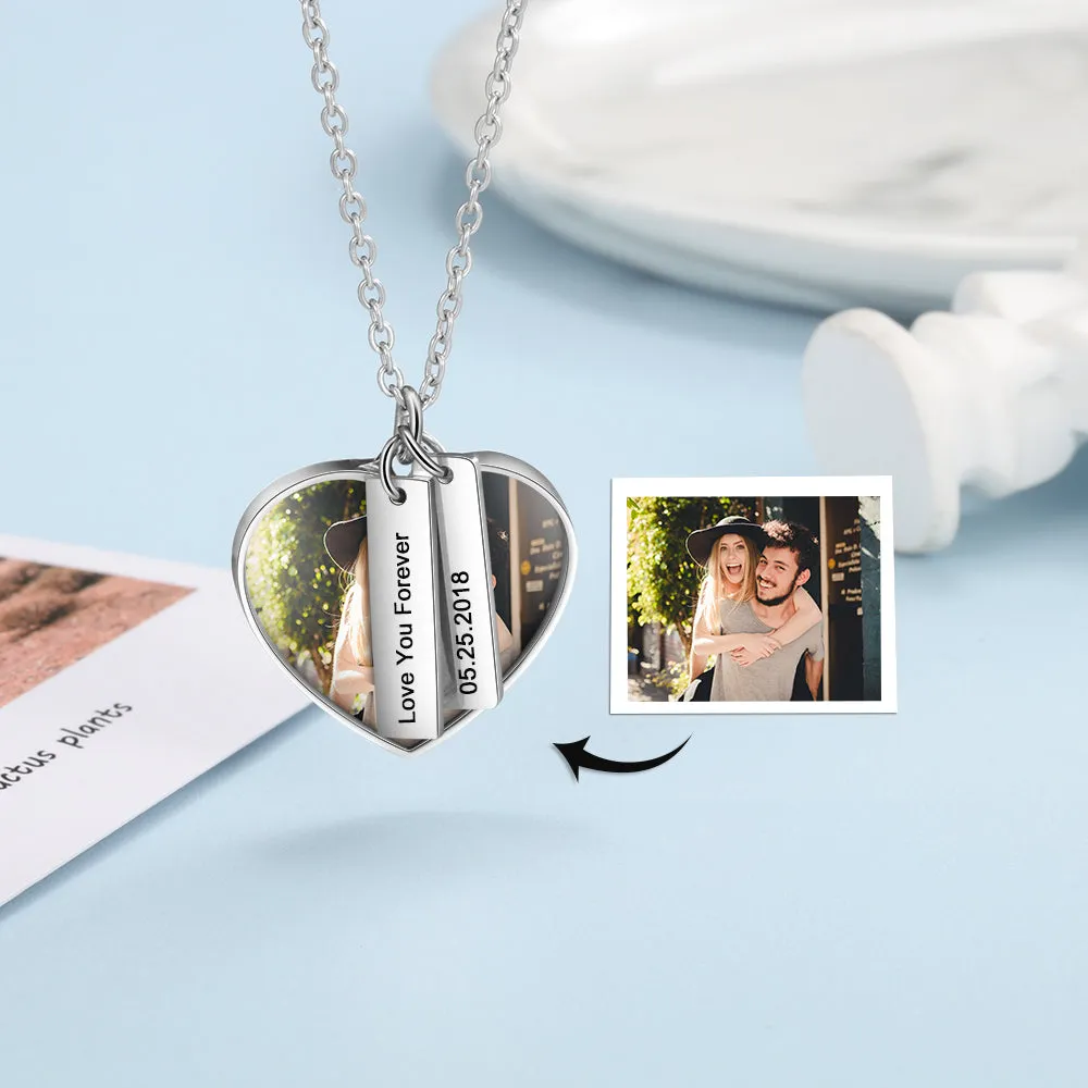 Personalize Heart Necklace With Picture Inside- Best Gifts For Mothers Day