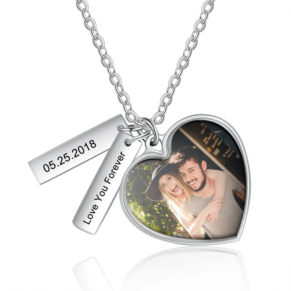 Personalize Heart Necklace With Picture Inside- Best Gifts For Mothers Day