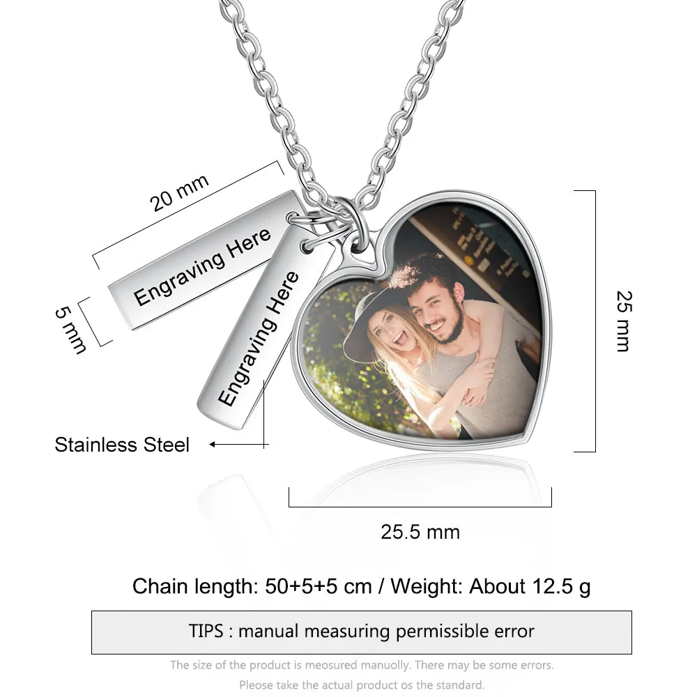 Personalize Heart Necklace With Picture Inside- Best Gifts For Mothers Day