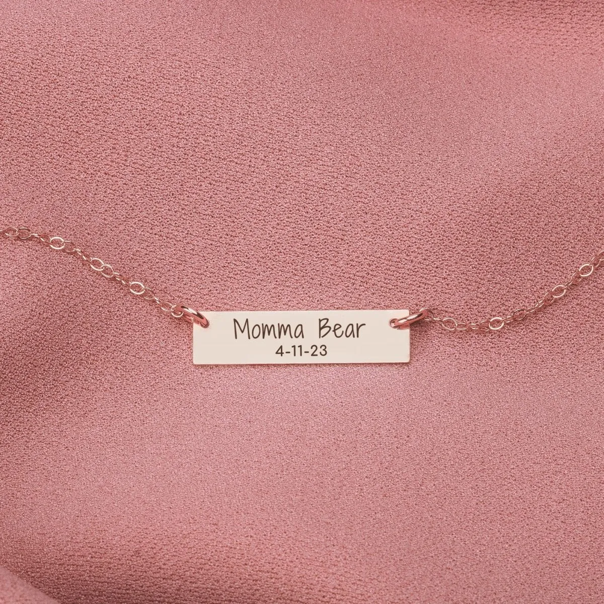 Personalized Mothers Bar Necklace