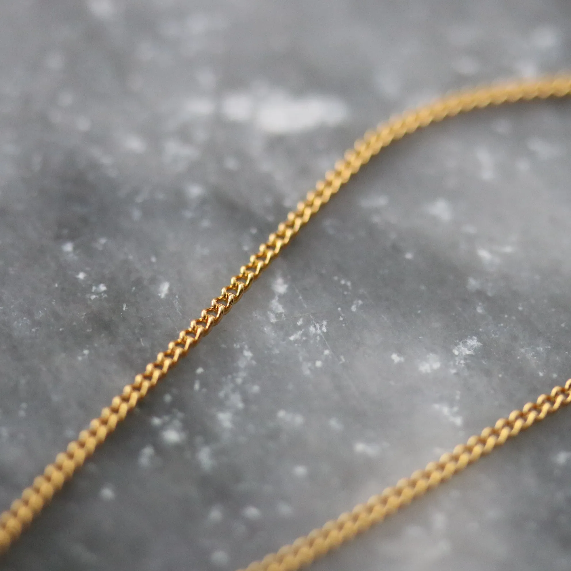 Plain Silver / Gold Curb Chain Necklace