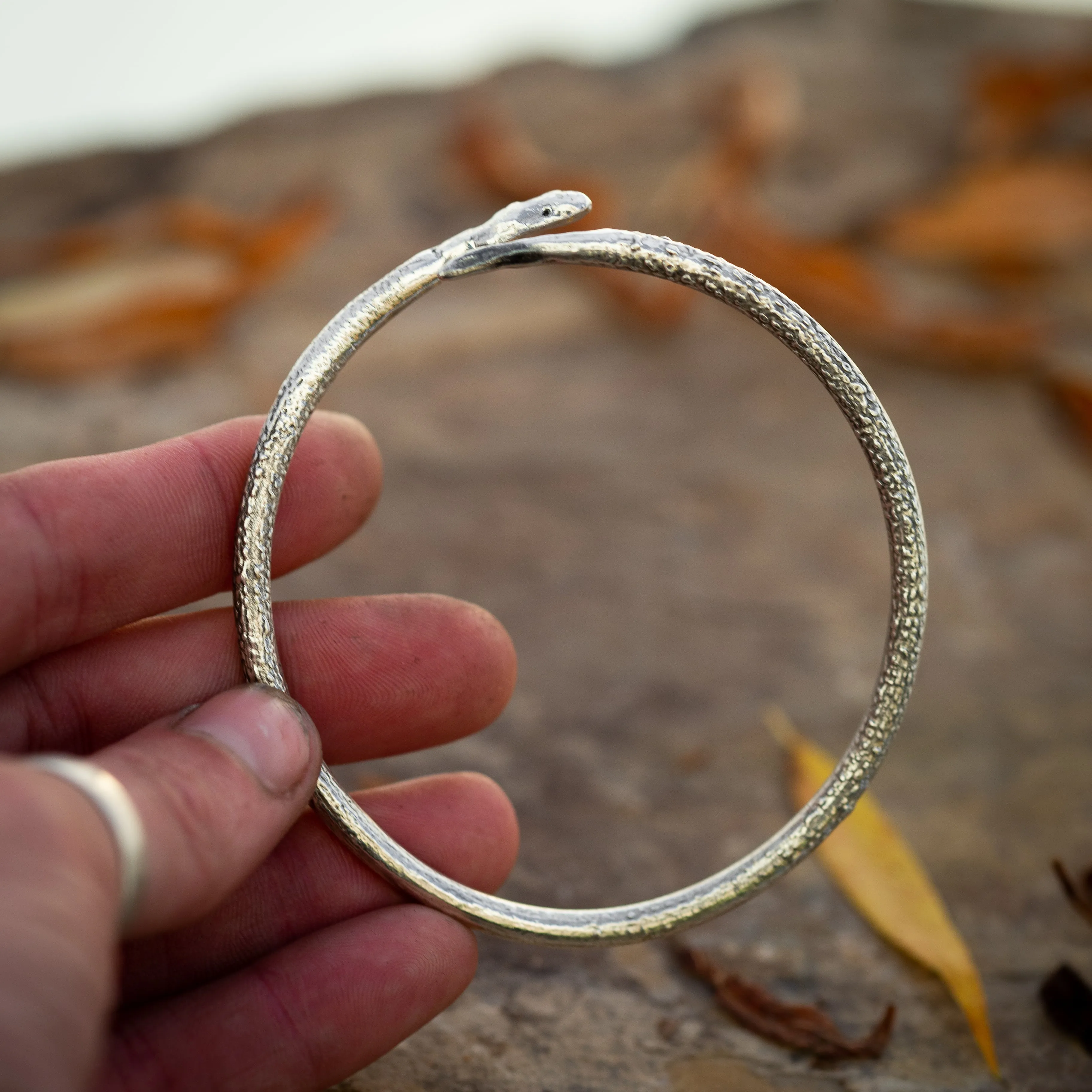 Preorder Ouroboros Adjustable Snake Bangle