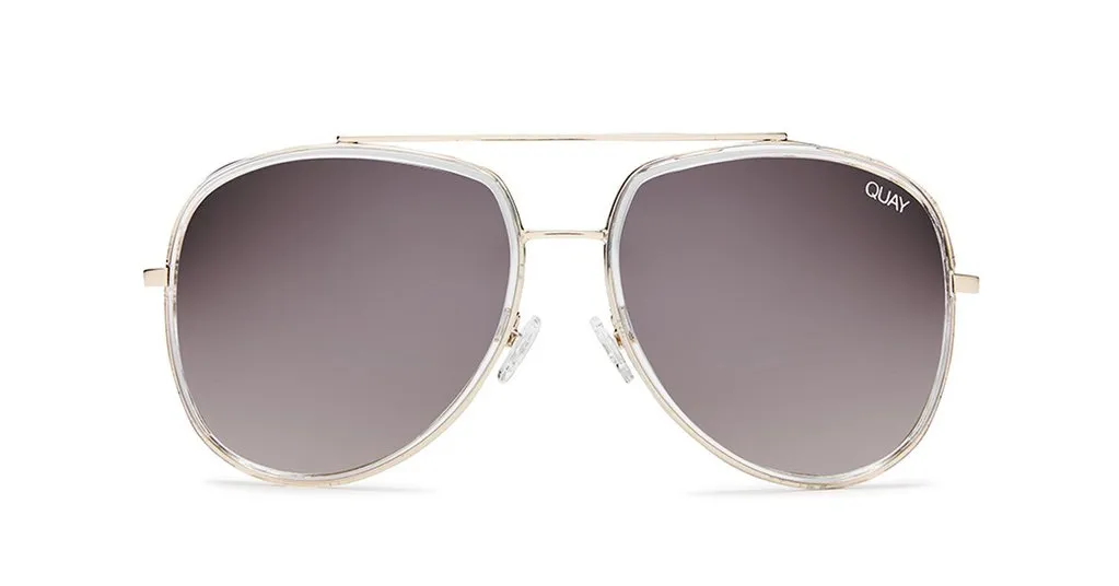 Quay Needing Fame Aviator Sunglasses Brown