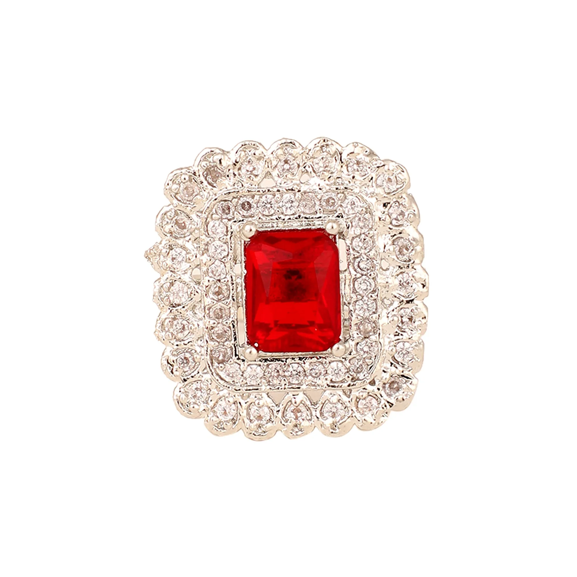 Radiant Rouge Brass Ring