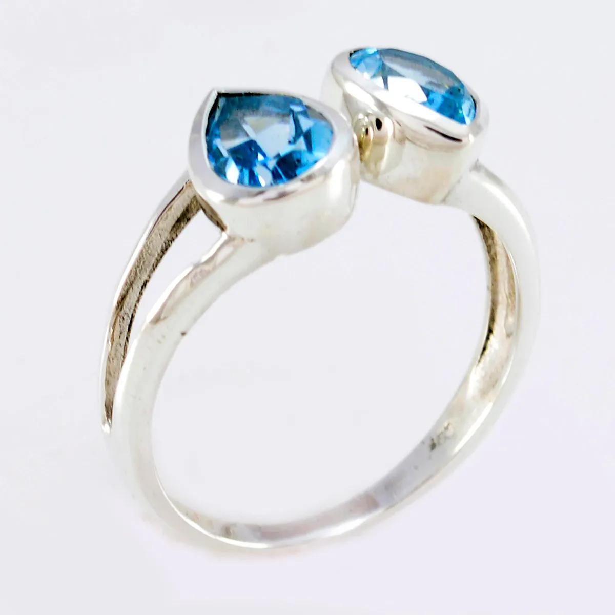 Riyo Cute Gemstone Blue Topaz 925 Sterling Silver Ring Lagos Jewelry