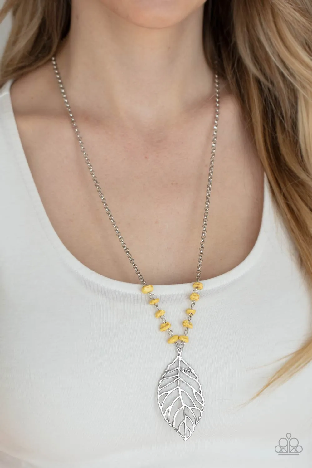 Roaming The Riverwalk - Yellow Paparazzi Necklace