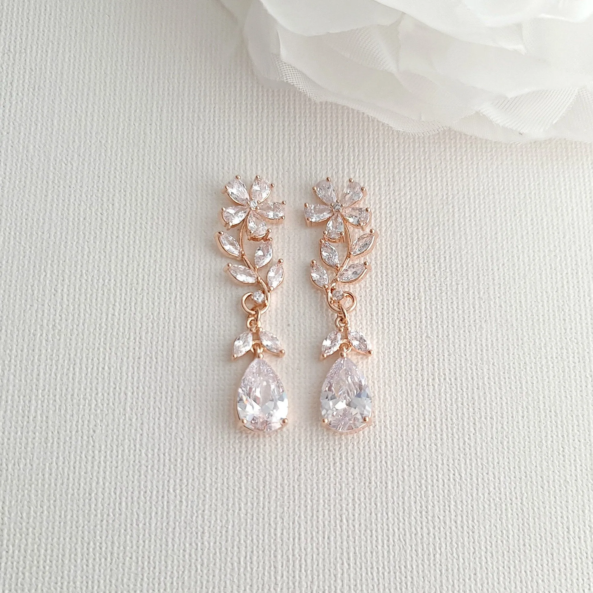 Rose Gold Jewelry Set for Wedding-Daisy