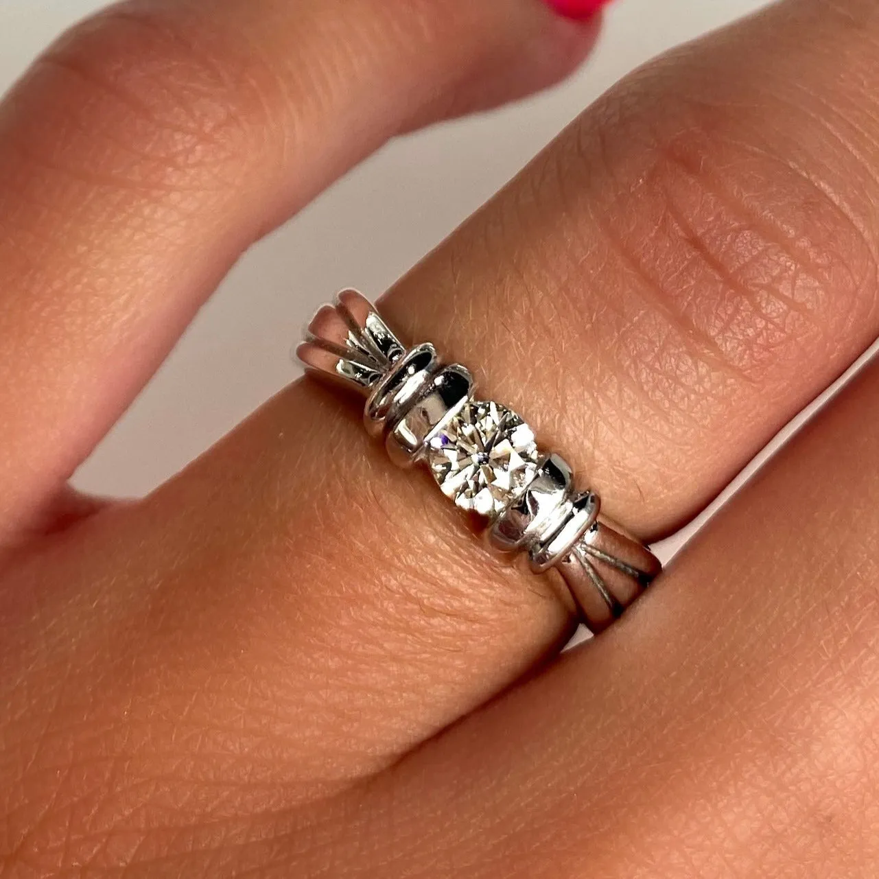 Roset "Amy" 14K White Gold Engagement Ring