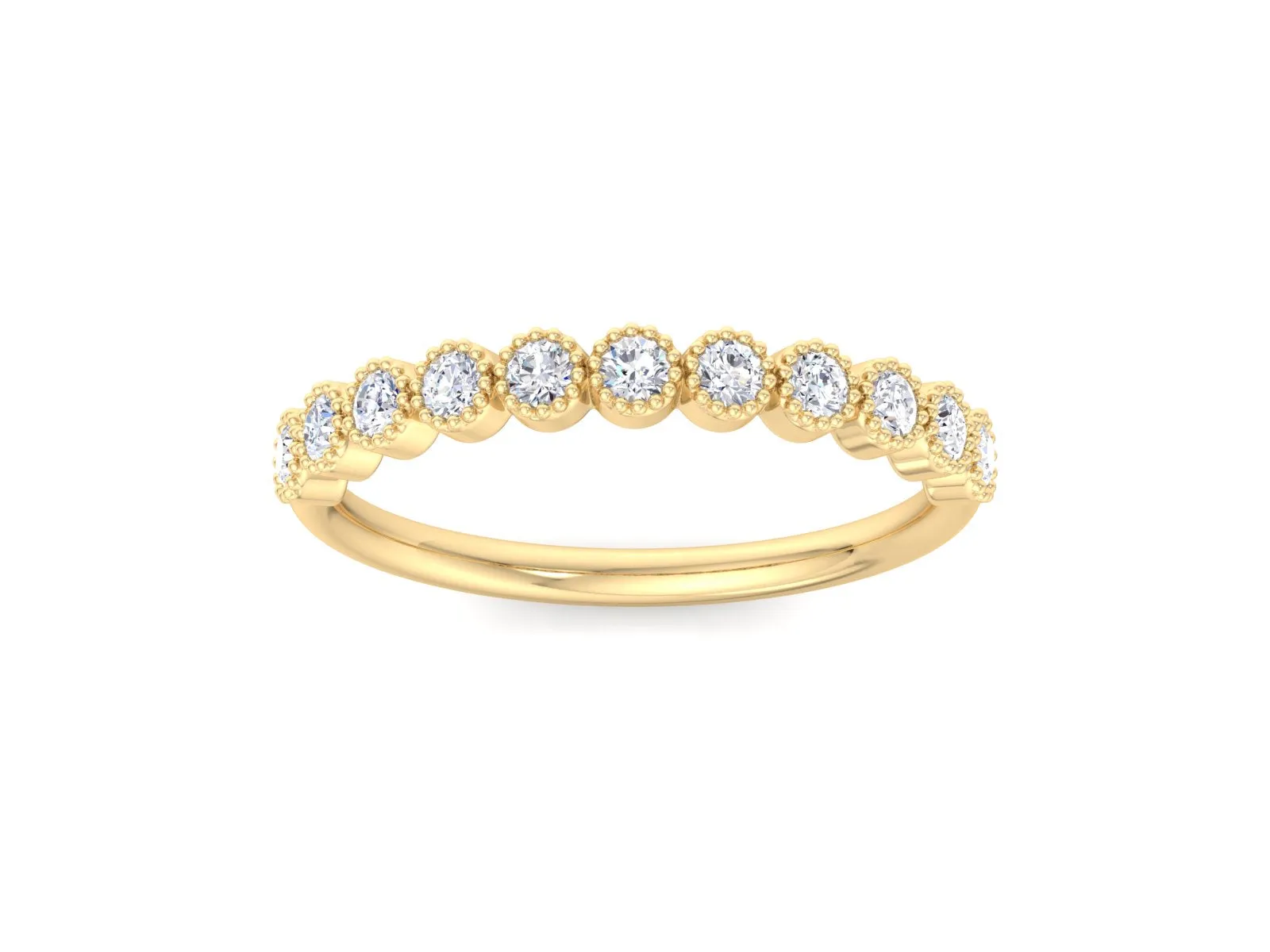 Round Diamond Engagement Band, Round Cut Ring Eternity Band