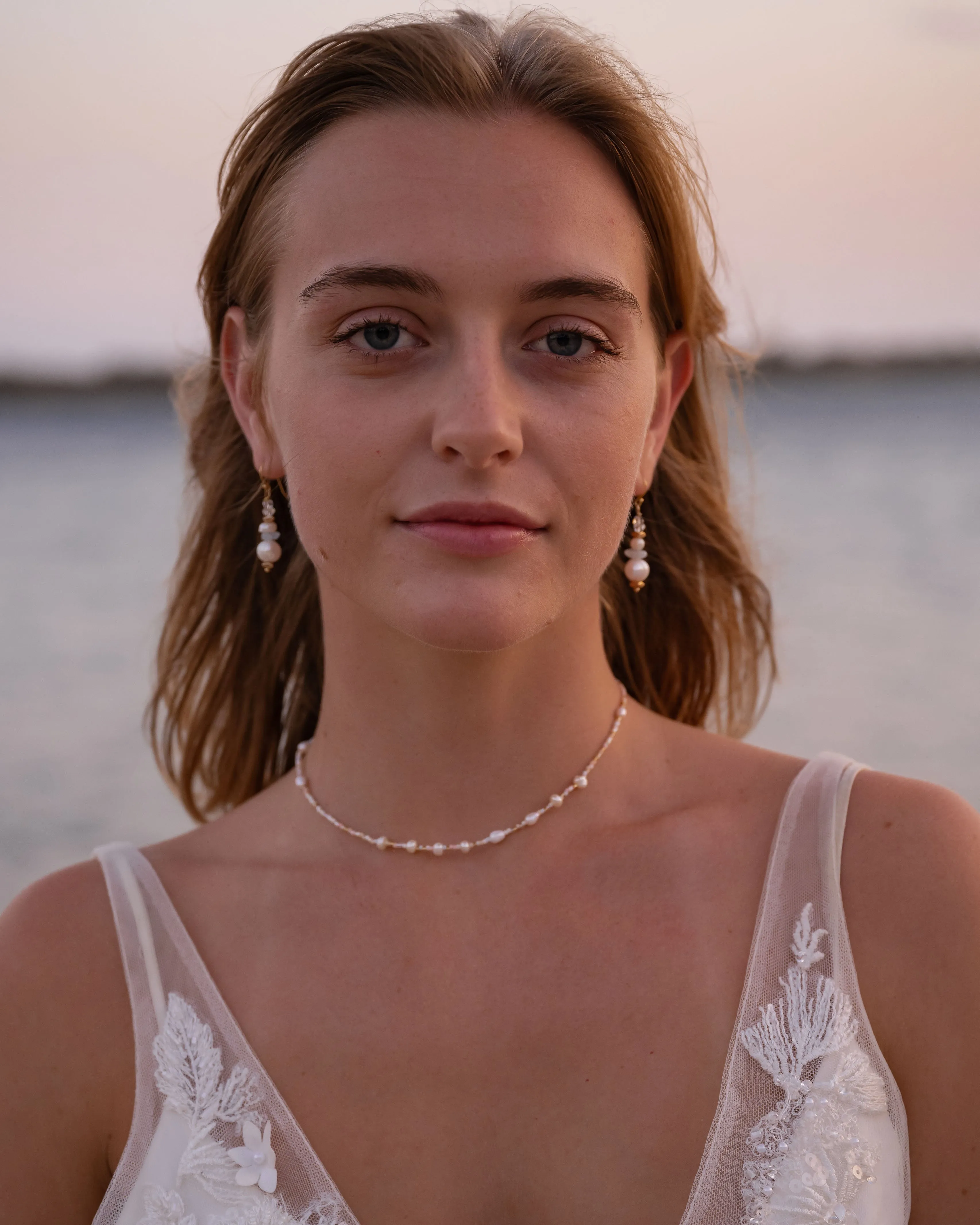 SAKURA - PEARL BEADED WEDDING NECKLACE