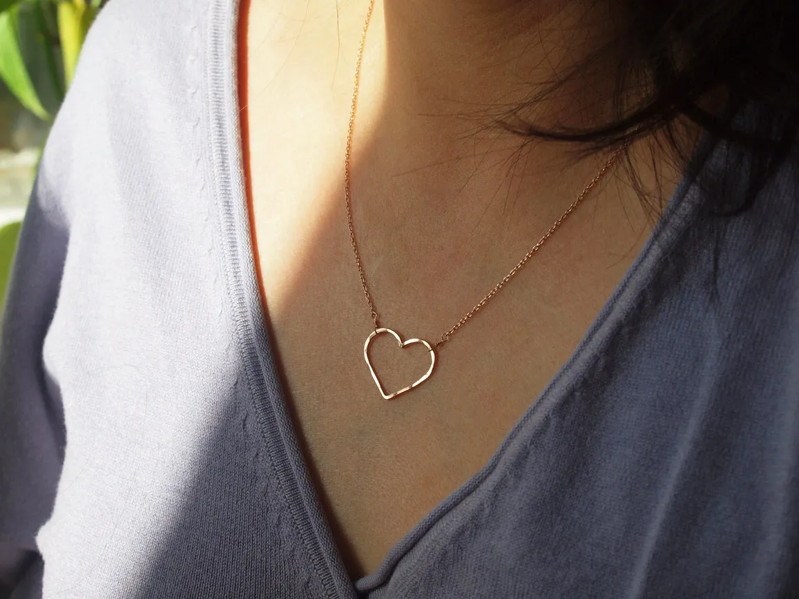 Siebijoux Rose Gold Heart Necklace