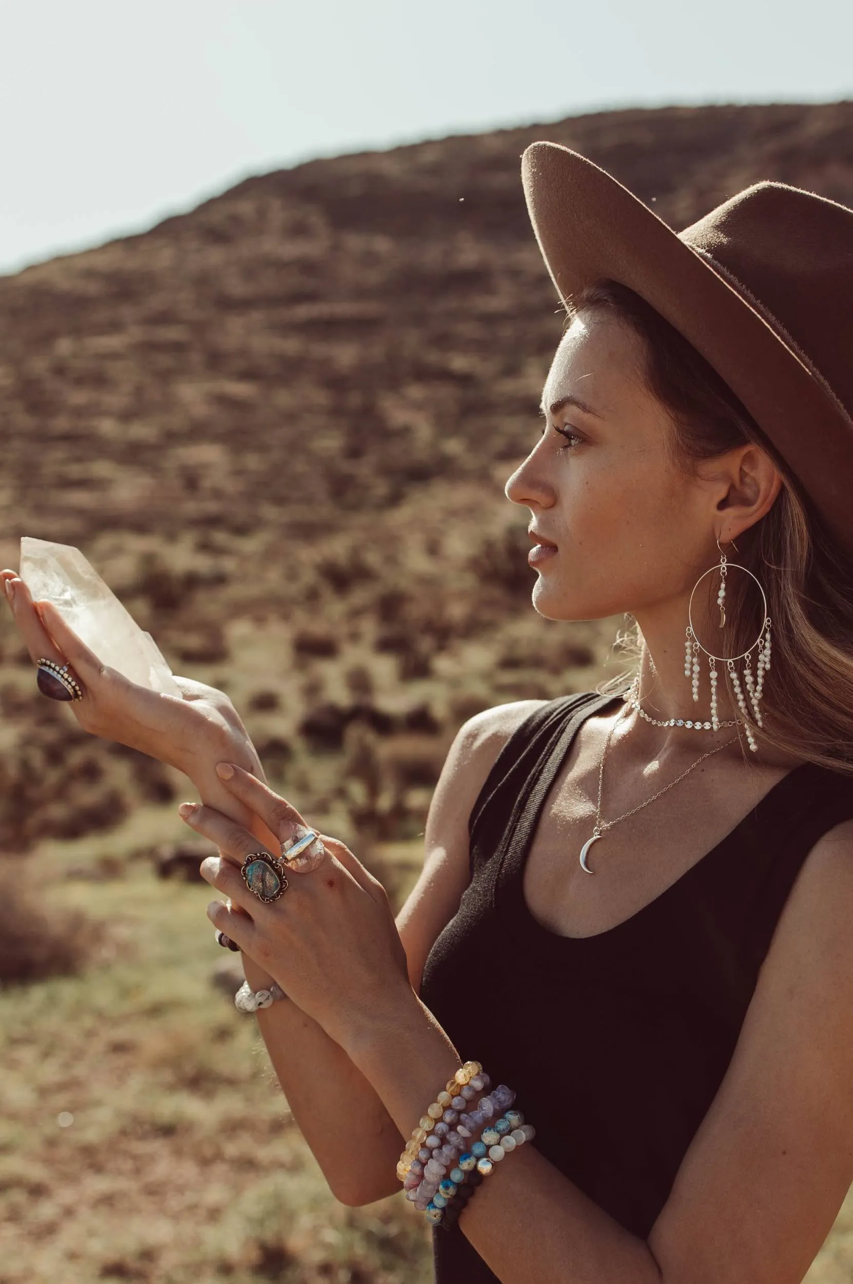 Silver Manifest Moon Necklace