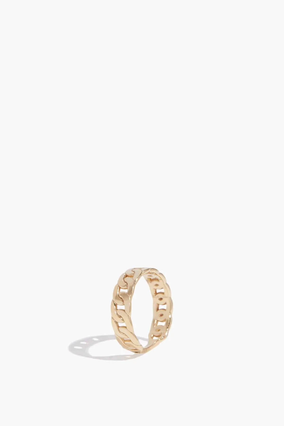 Stackable Chain Ring in 14k Yellow Gold