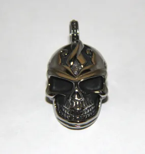 Stainless Steel Small Skull with Ribbon Pendant- UDINC0471