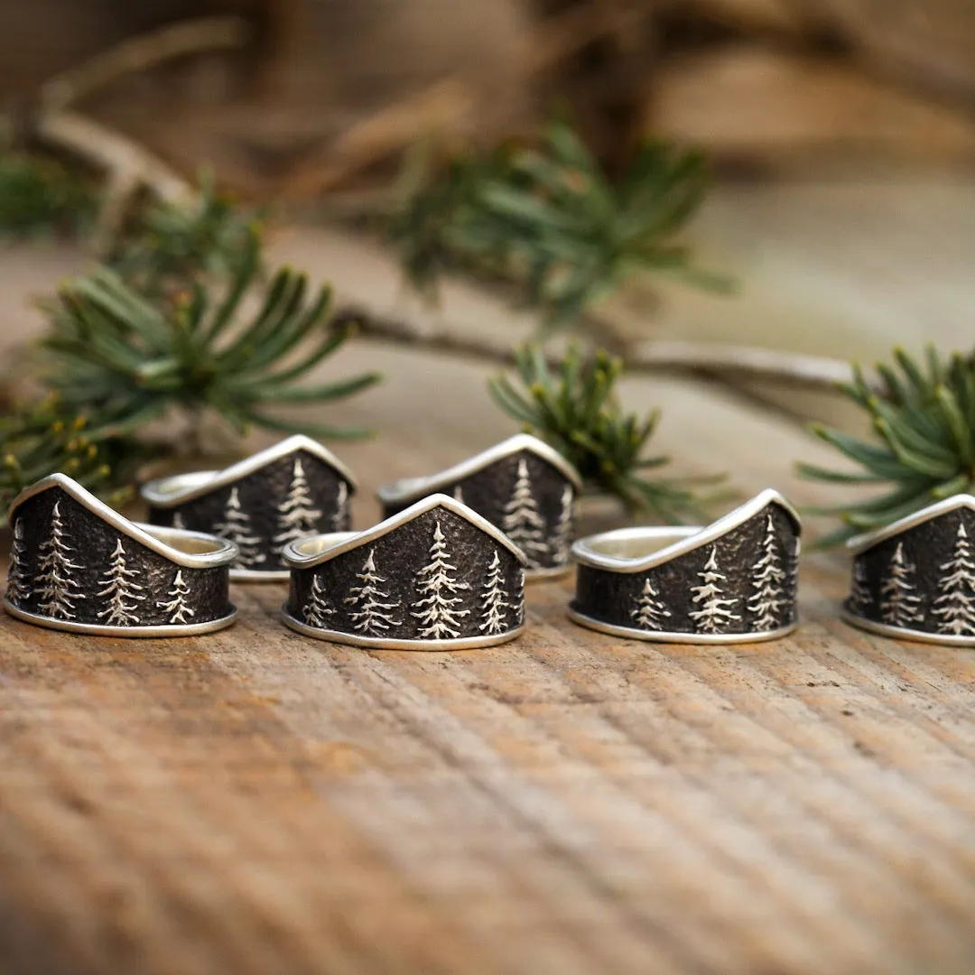 Sterling Silver Nightfall Rings - Ready To Ship