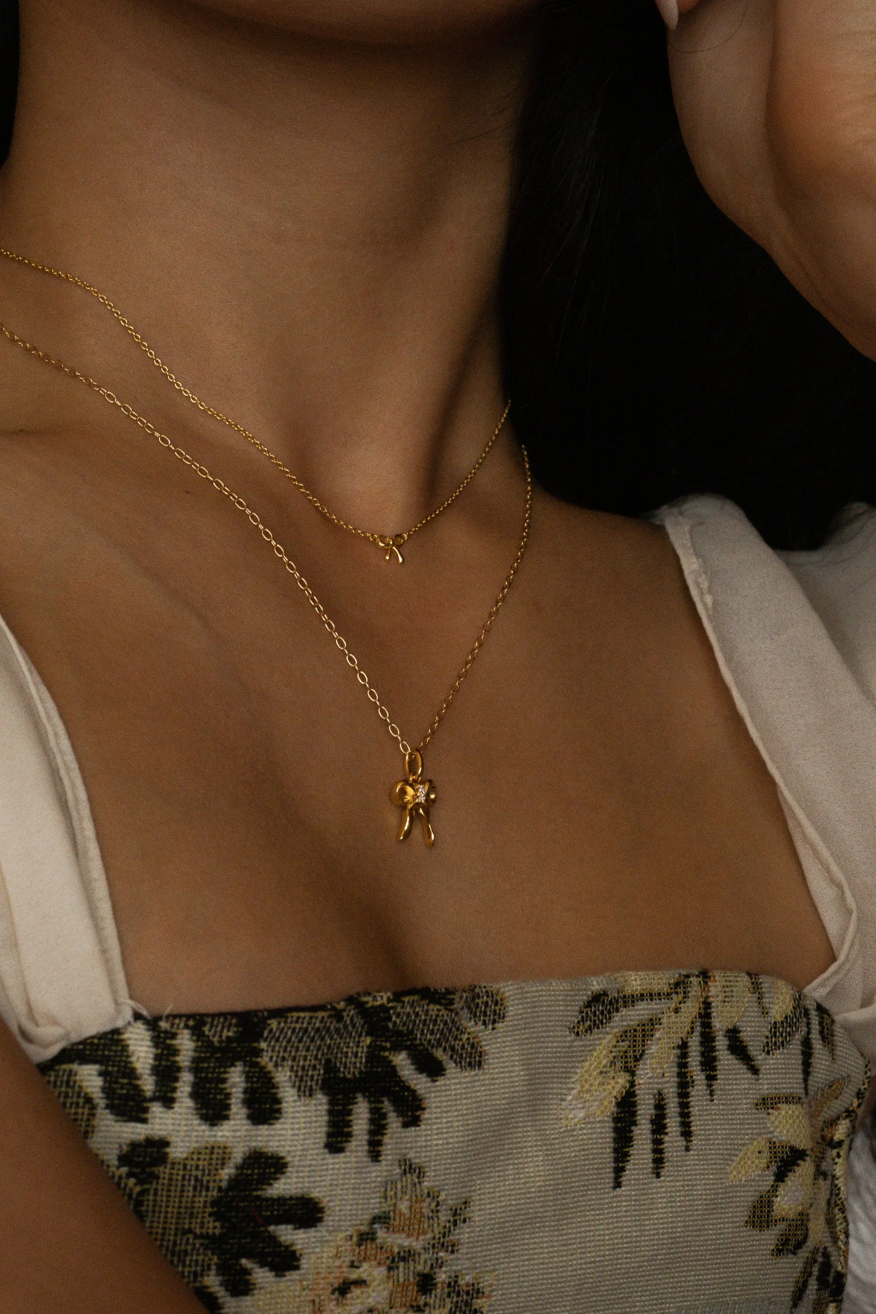 Take A Bow Pendant Necklace