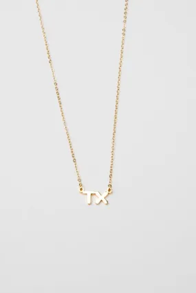 TEXAS INITIAL NECKLACE