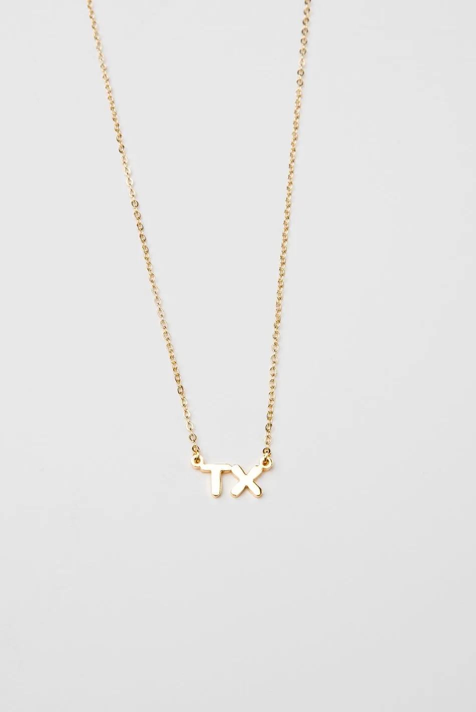 TEXAS INITIAL NECKLACE