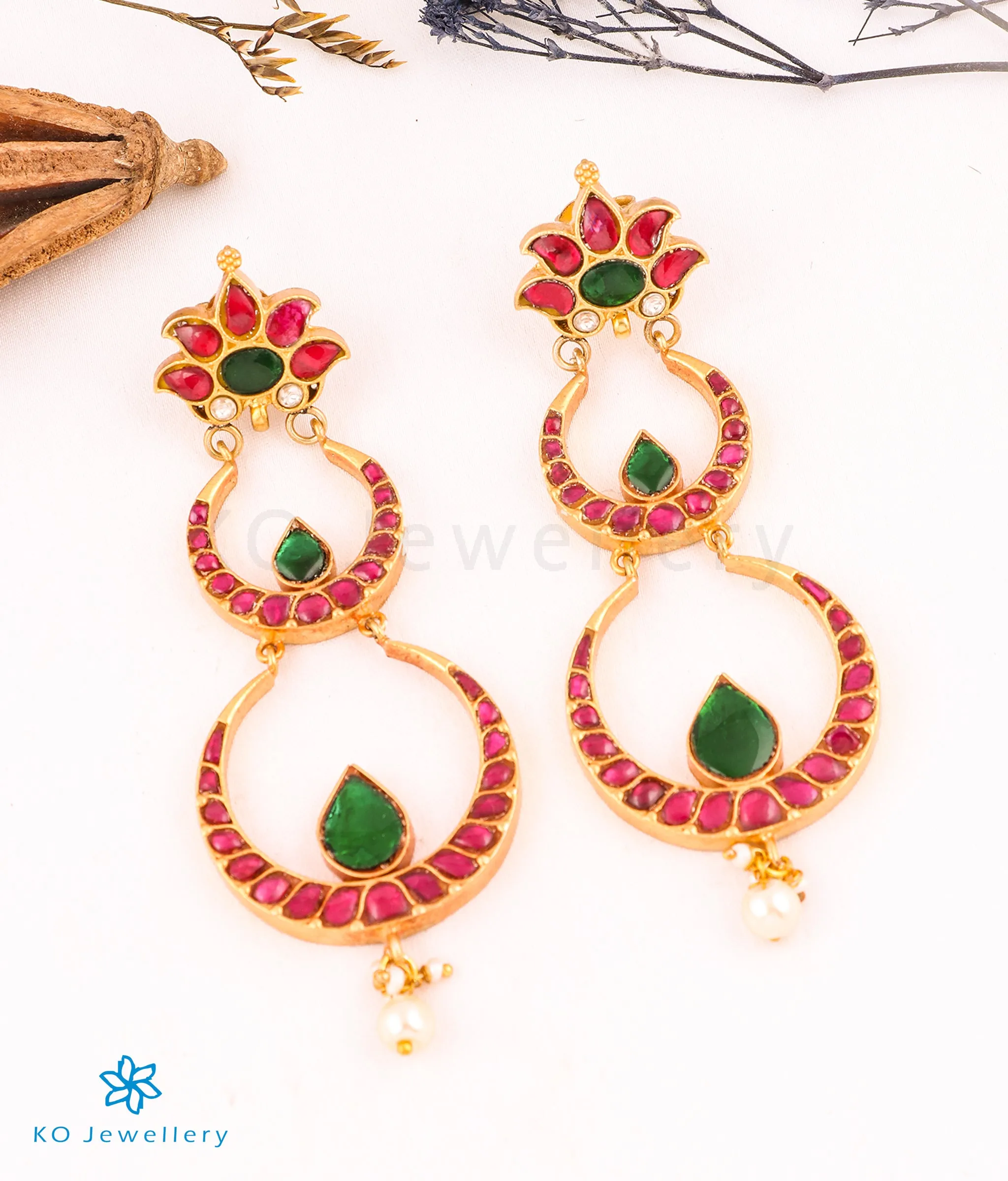 The Aariya Silver Kundan Earrings