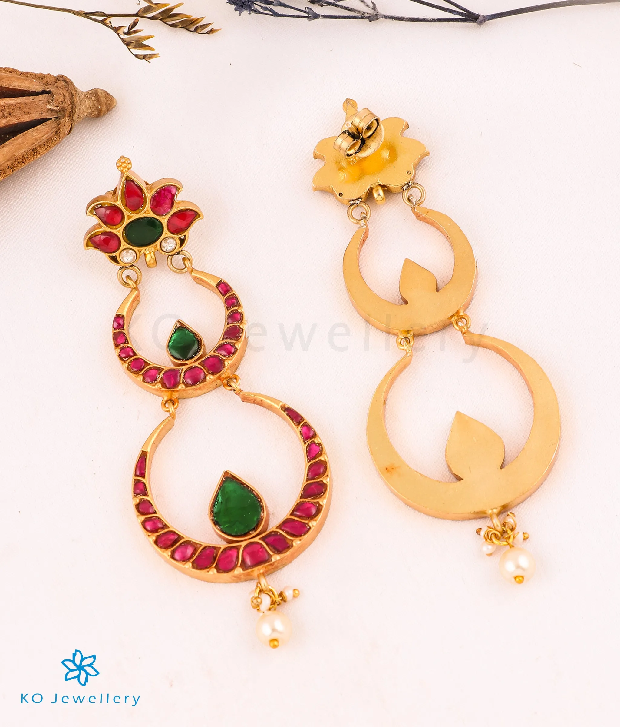 The Aariya Silver Kundan Earrings