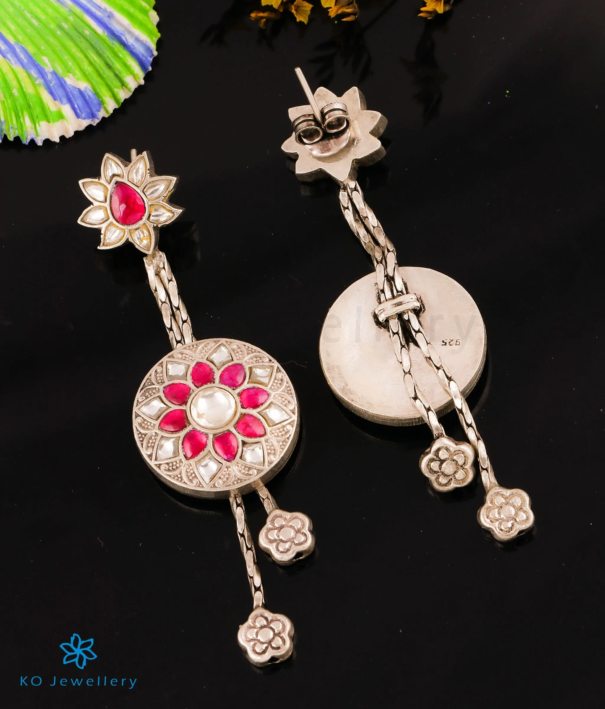 The Dhauta Silver Kundan-Jadau  Necklace & Earrings