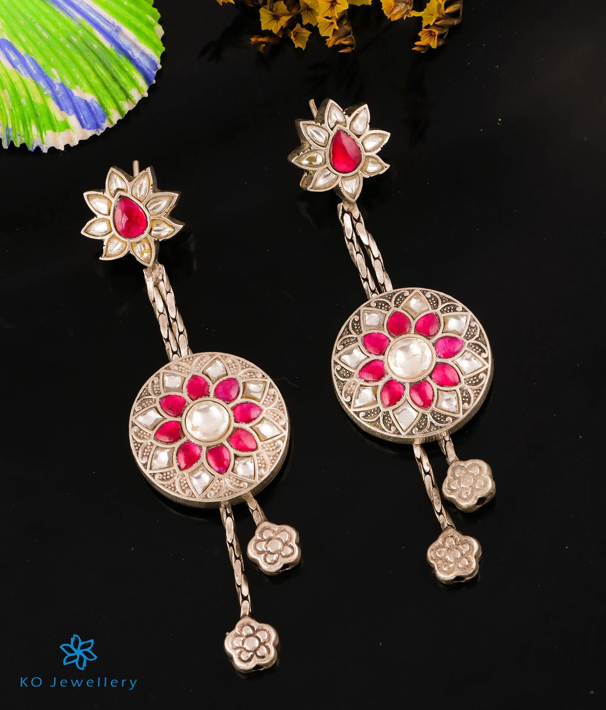 The Dhauta Silver Kundan-Jadau  Necklace & Earrings