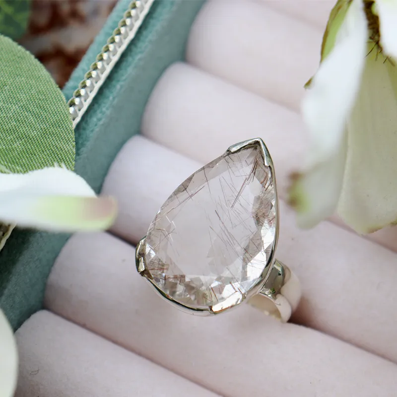 Tiff Clear Quartz Inclusions Ring