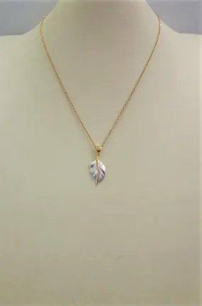 Two-tone Leaf Pendant