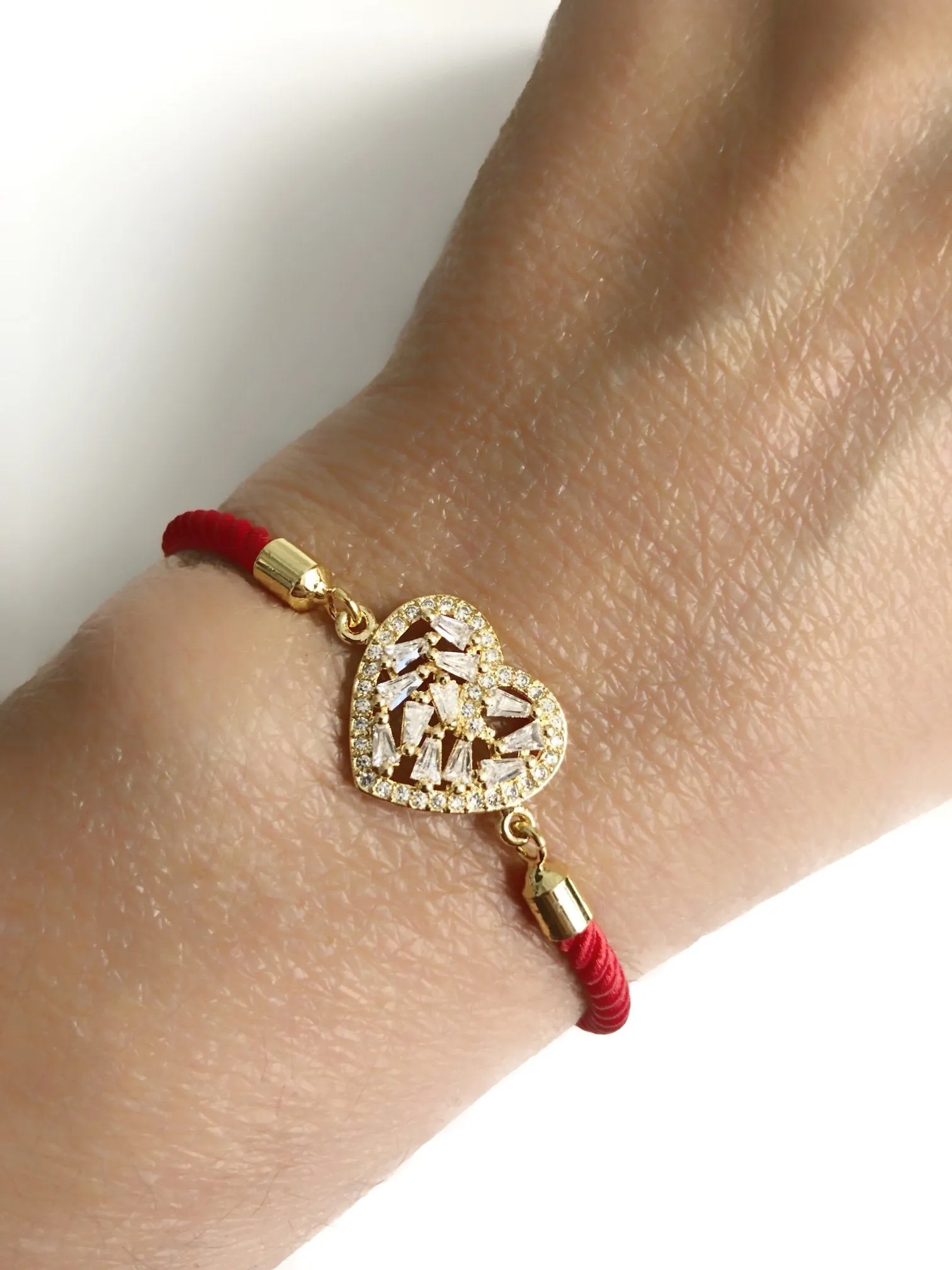 Valentines Heart Bracelet Girlfriend Love Gift