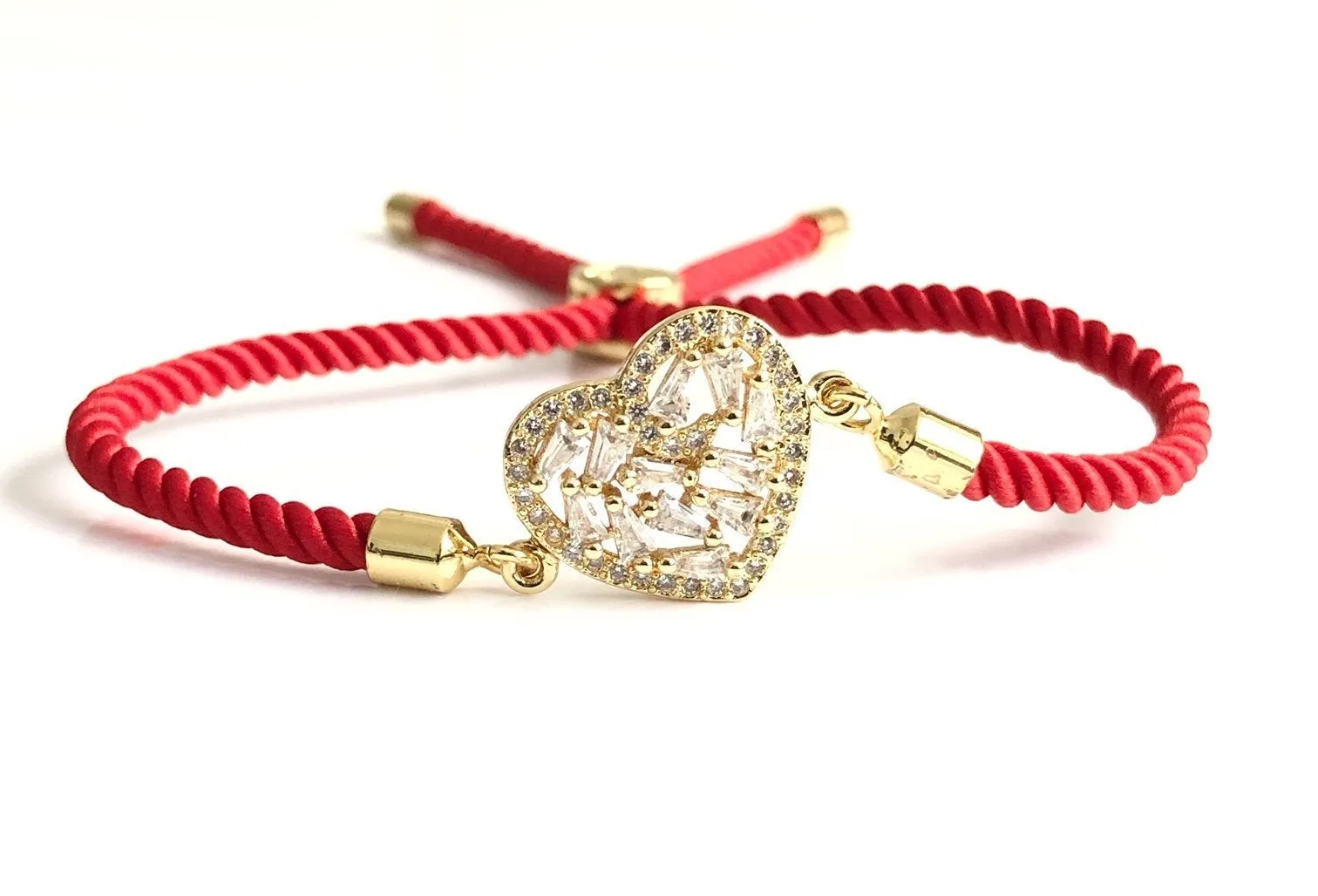 Valentines Heart Bracelet Girlfriend Love Gift