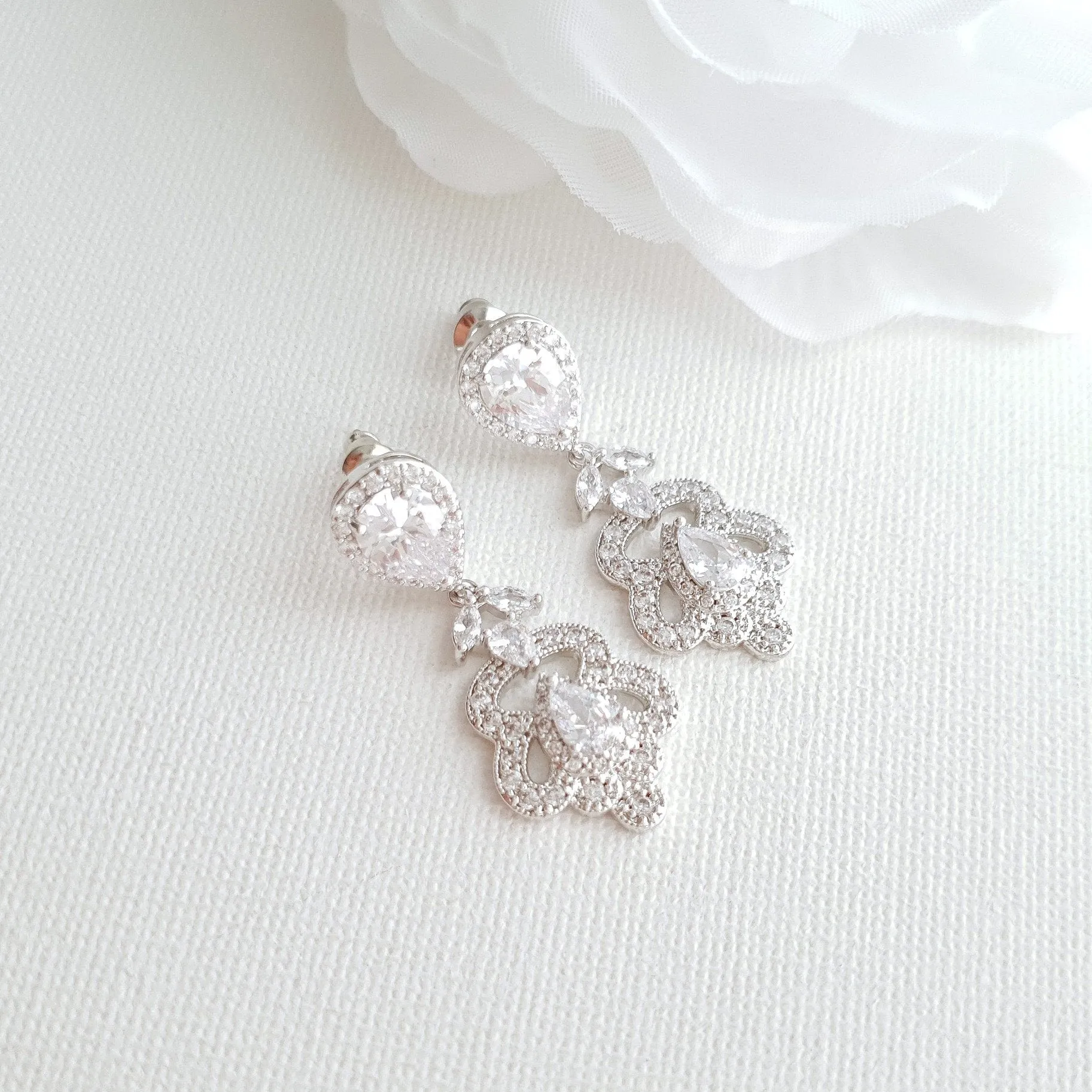 Vintage Bridal Earrings- Norma