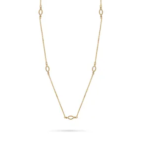 WD149 5 Open Petal Necklace