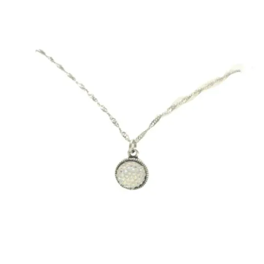 White Sparkle Pendant Necklace