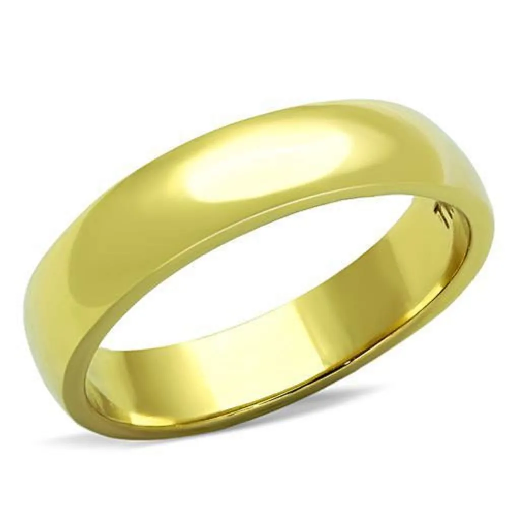 WildKlass Stainless Steel Wedding Ring IP Gold Unisex