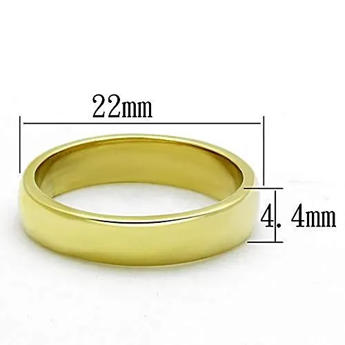 WildKlass Stainless Steel Wedding Ring IP Gold Unisex