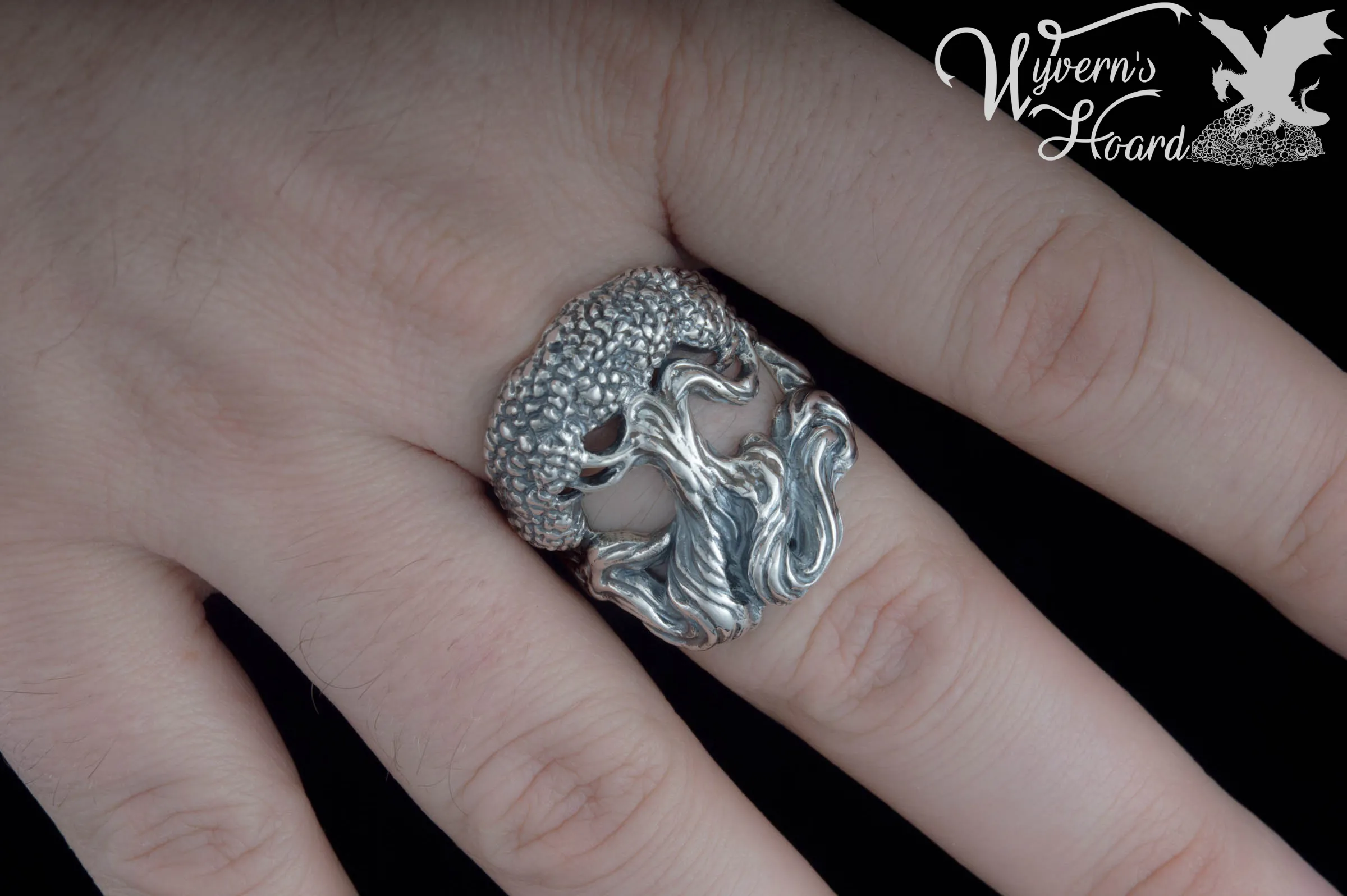 Yggdrasil World Tree Handmade Sterling Silver Ring