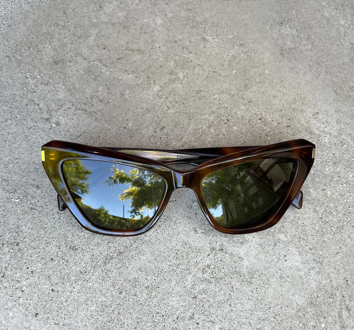 YSL SL466 Sunglasses, Havana